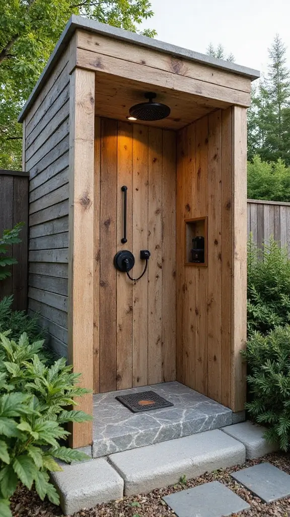 48 Beach House Interior Design Ideas That Feel Like Vacation - 25. Outdoor Showers