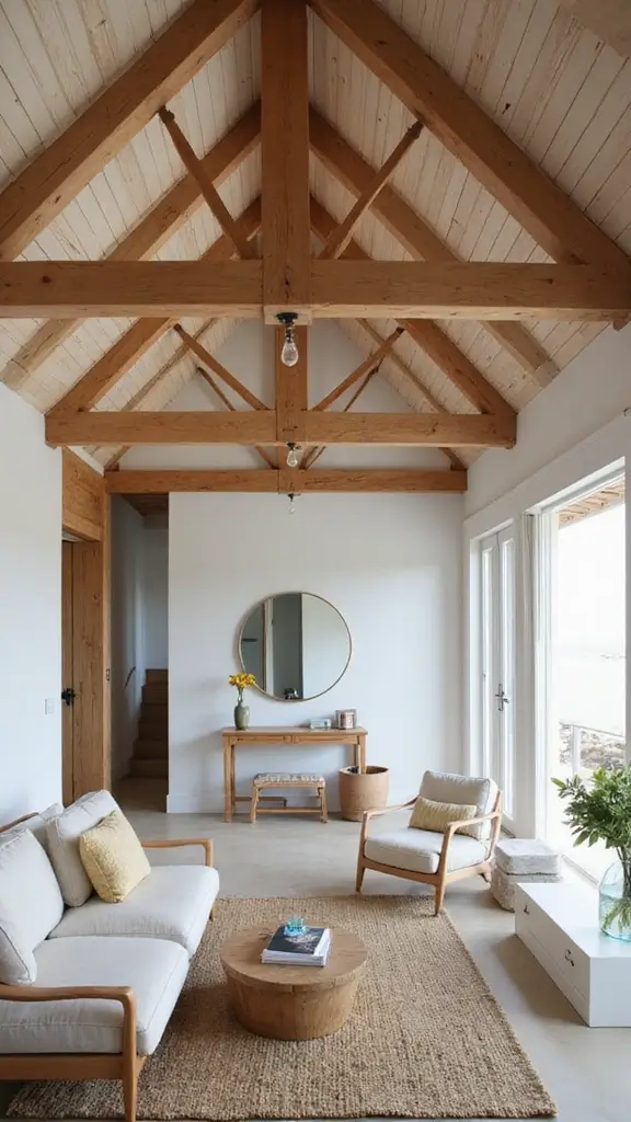 48 Beach House Interior Design Ideas That Feel Like Vacation - 27. Creative Ceiling Designs