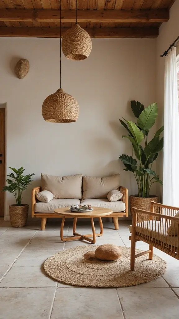 48 Beach House Interior Design Ideas That Feel Like Vacation - 3. Natural Materials Galore