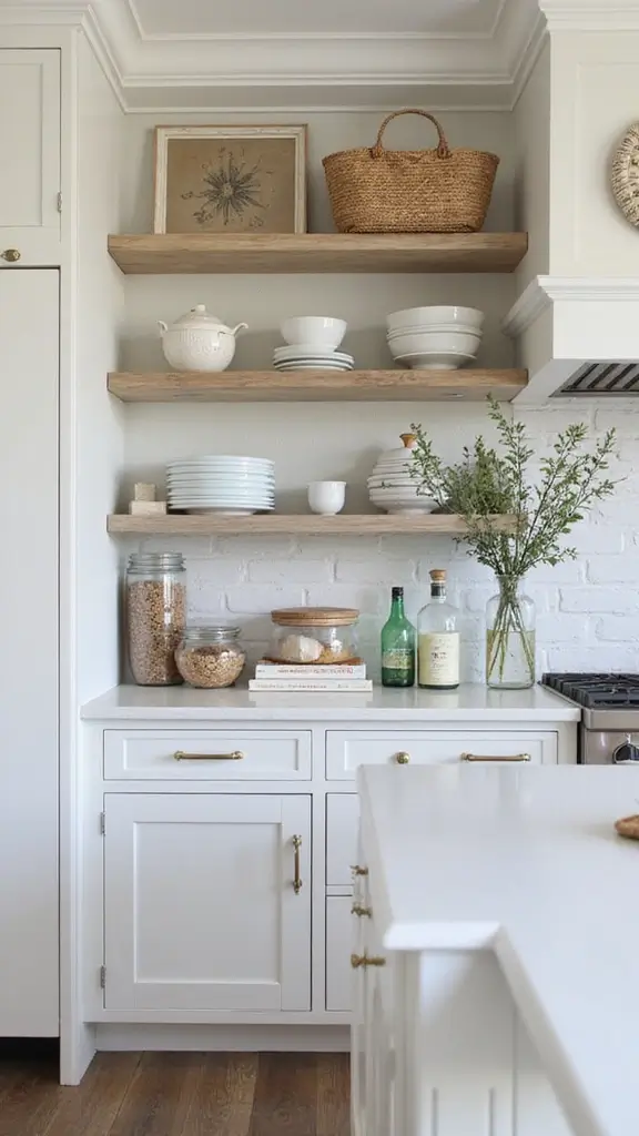 48 Beach House Interior Design Ideas That Feel Like Vacation - 34. Open Shelving