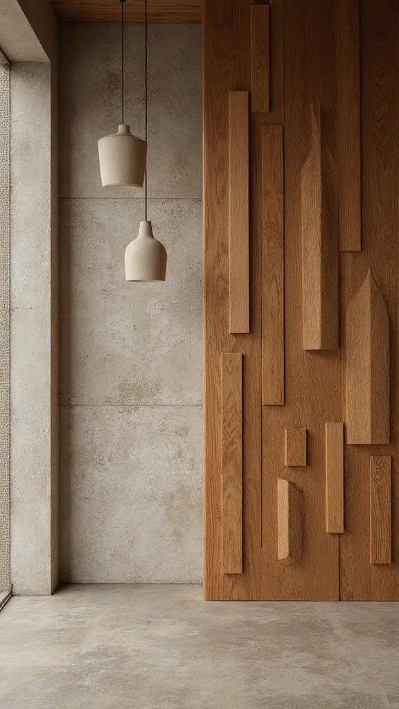 48 Dark House Interior Design Ideas That Look Chic - 11. Textured Wall Panels