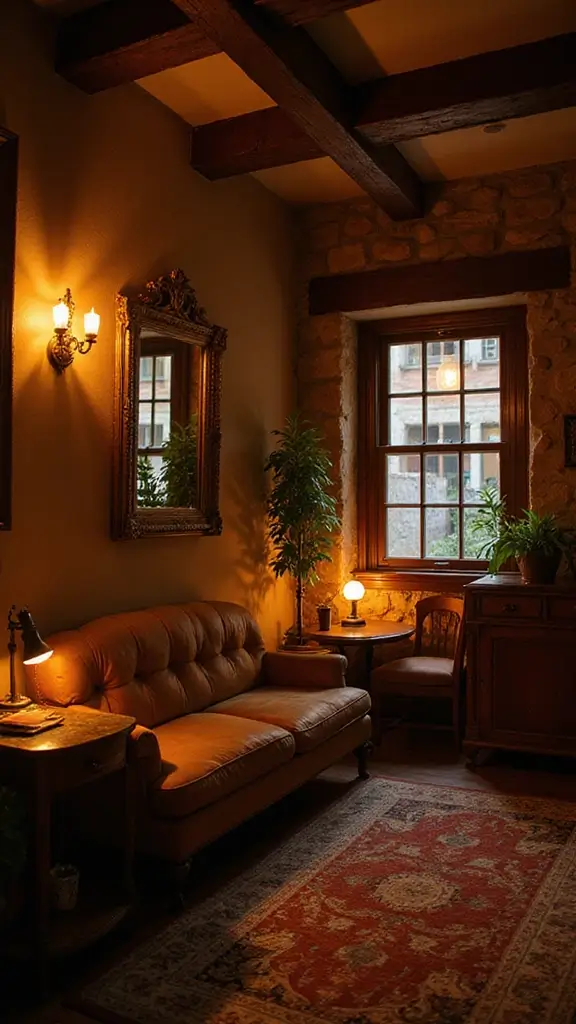 48 Dark House Interior Design Ideas That Look Chic - 12. Warm Lighting Choices