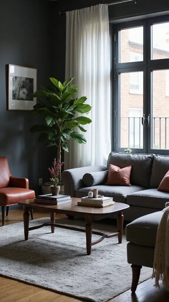 48 Dark House Interior Design Ideas That Look Chic - 21. Dark Accent Furniture