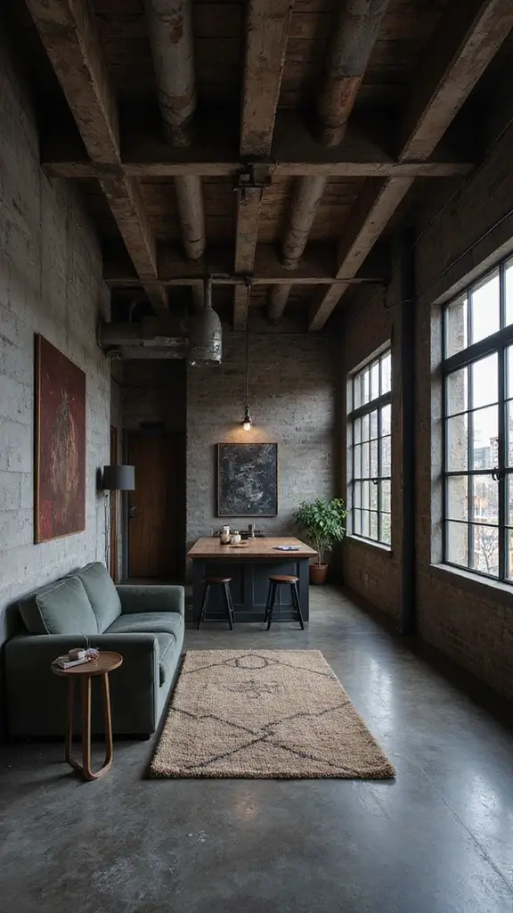 48 Dark House Interior Design Ideas That Look Chic - 25. Industrial Dark Decor