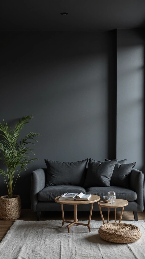 48 Dark House Interior Design Ideas That Look Chic - 26. Dark Minimalist Spaces