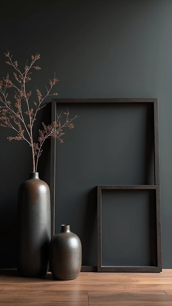 48 Dark House Interior Design Ideas That Look Chic - 35. Dark Toned Accessories