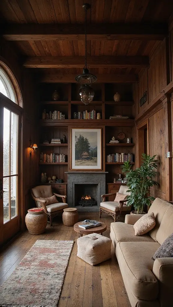 48 Dark House Interior Design Ideas That Look Chic - 4. Dark Wood Accents