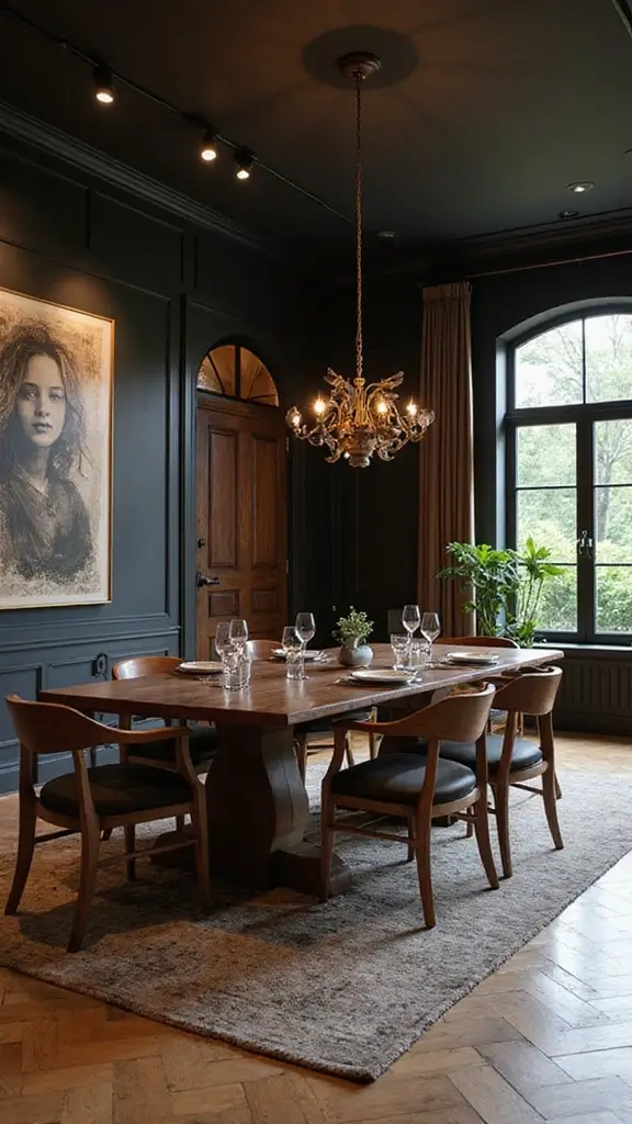 48 Dark House Interior Design Ideas That Look Chic - 40. Dark Wooden Furniture