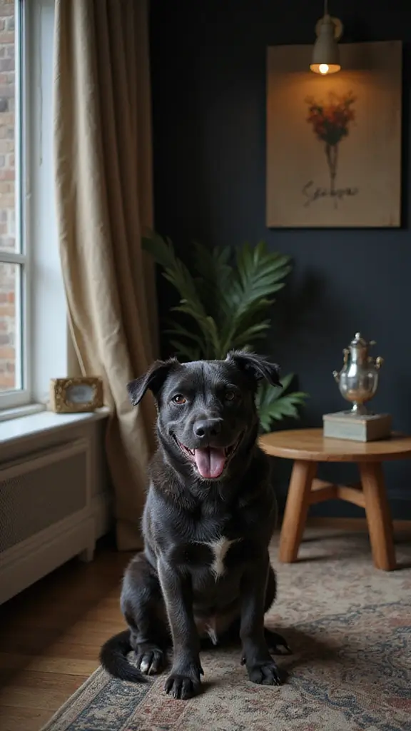 48 Dark House Interior Design Ideas That Look Chic - 43. Dark Pet Accessories