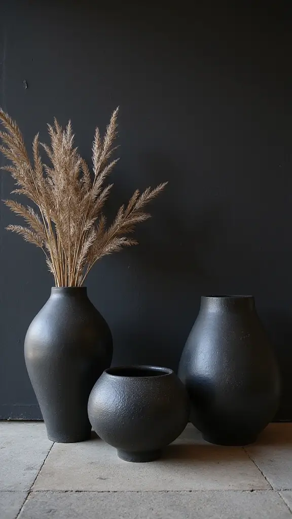 48 Dark House Interior Design Ideas That Look Chic - 48. Dark Chic Decor Accessories