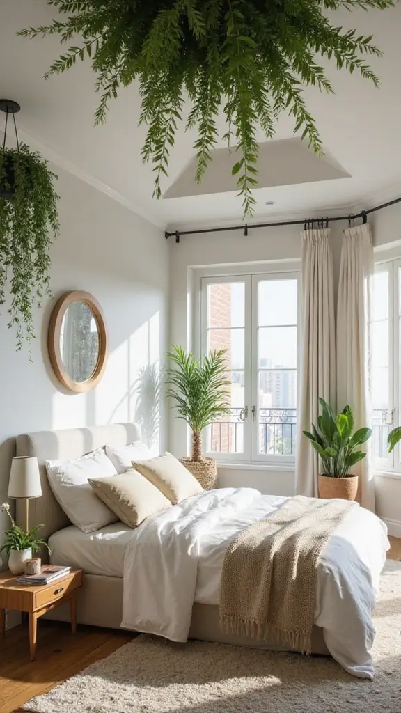 48 Eco-Friendly Pop False Ceiling Designs for Bedroom Spaces That Impress - 18. Indoor Plants and Ceilings