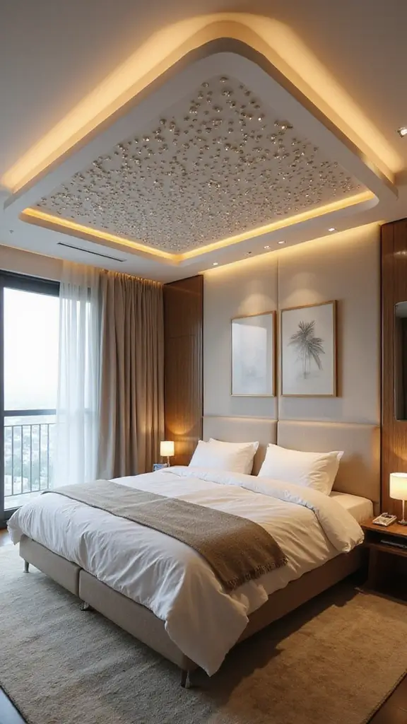 48 Eco-Friendly Pop False Ceiling Designs for Bedroom Spaces That Impress - 32. Multi-Purpose Ceilings