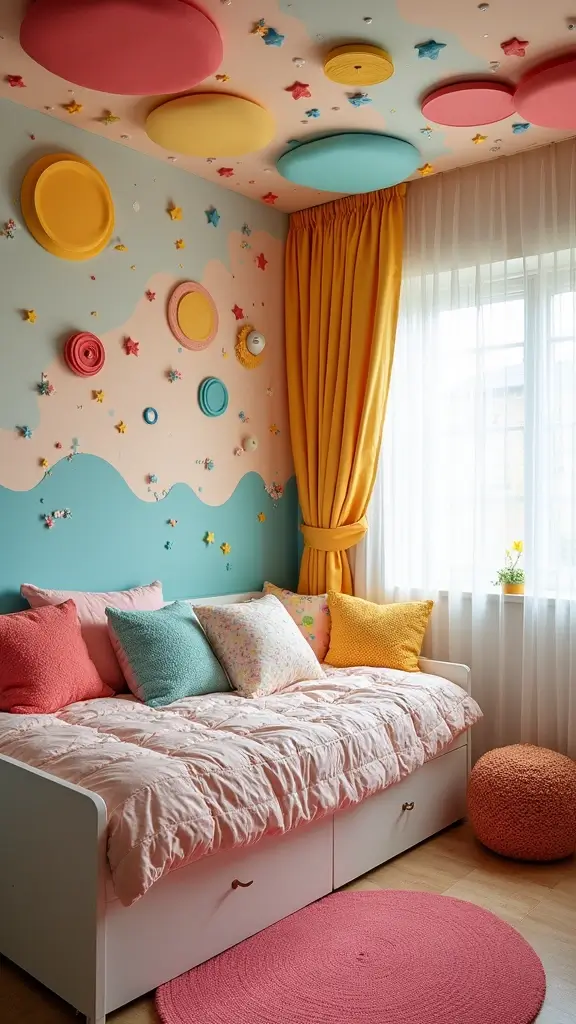 48 Eco-Friendly Pop False Ceiling Designs for Bedroom Spaces That Impress - 40. Whimsical Ceiling Designs