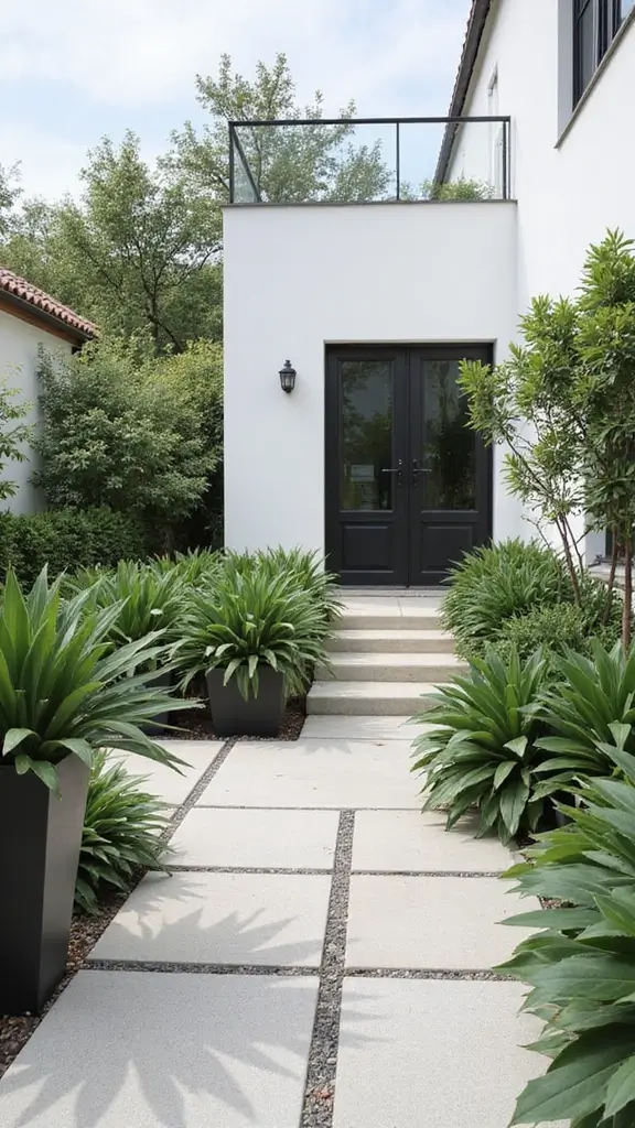 48 Garden Ideas Front of House That Instantly Impress Guests - 17. Minimalist Garden Design