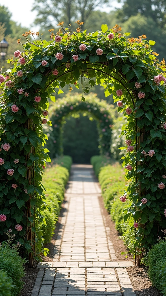 48 Garden Ideas Front of House That Instantly Impress Guests - 25. Garden Arbors