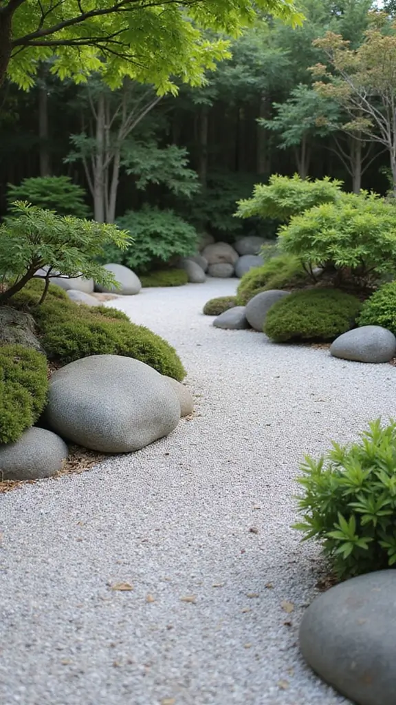 48 Garden Ideas Front of House That Instantly Impress Guests - 33. Zen Garden Elements