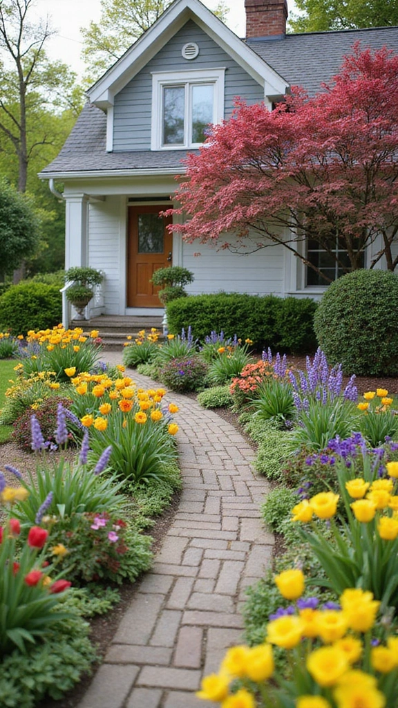 48 Garden Ideas Front of House That Instantly Impress Guests - 8. Seasonal Decor Changes