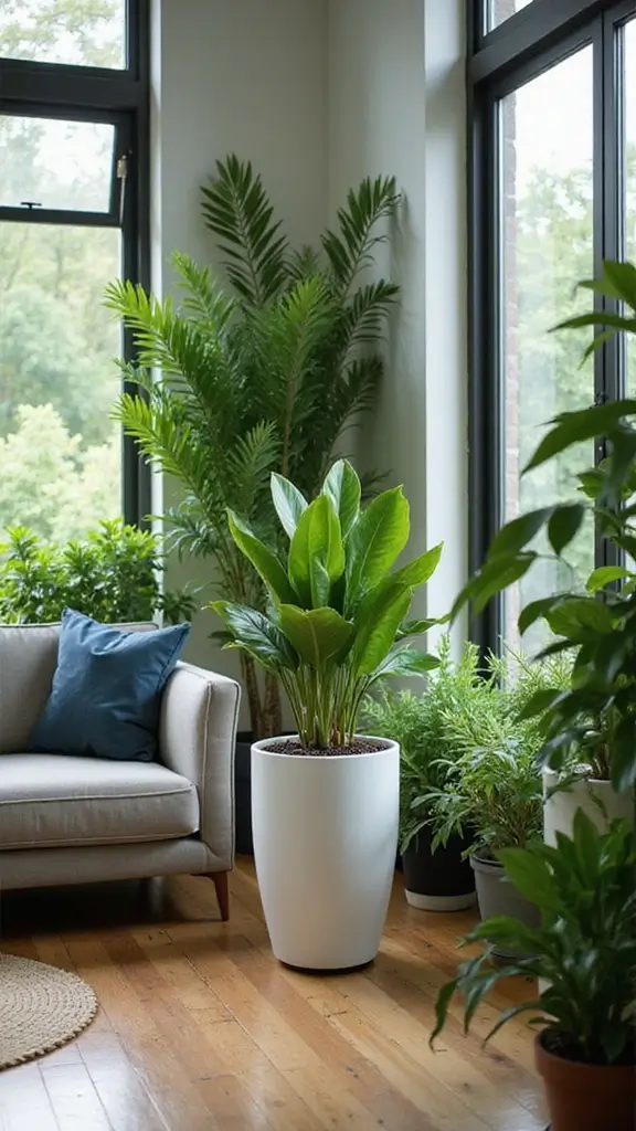 48 Green Walls Living Room Styles That Feel Fresh & Inviting - 17. Smart Plant Technology