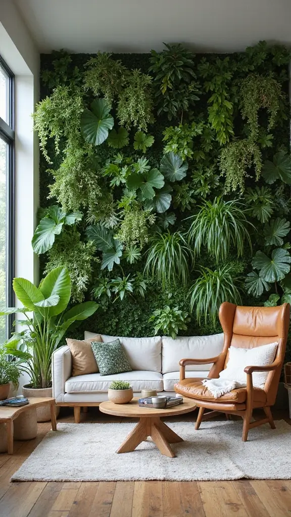 48 Green Walls Living Room Styles That Feel Fresh & Inviting - 34. Unique Plant Varieties