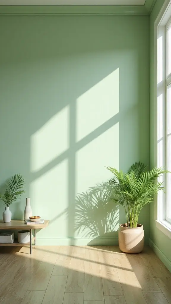 48 Green Walls Living Room Styles That Feel Fresh & Inviting - 38. Bright and Airy Green Walls