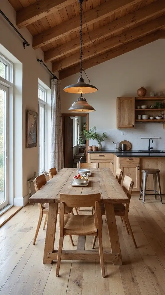 48 Home Decor Ideas Living Room and Kitchen Combos That Work - 15. Warm Wood Accents