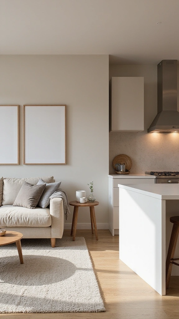 48 Home Decor Ideas Living Room and Kitchen Combos That Work - 18. Neutral Color Palettes