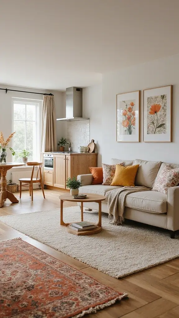 48 Home Decor Ideas Living Room and Kitchen Combos That Work - 28. Seasonal Decor Rotations