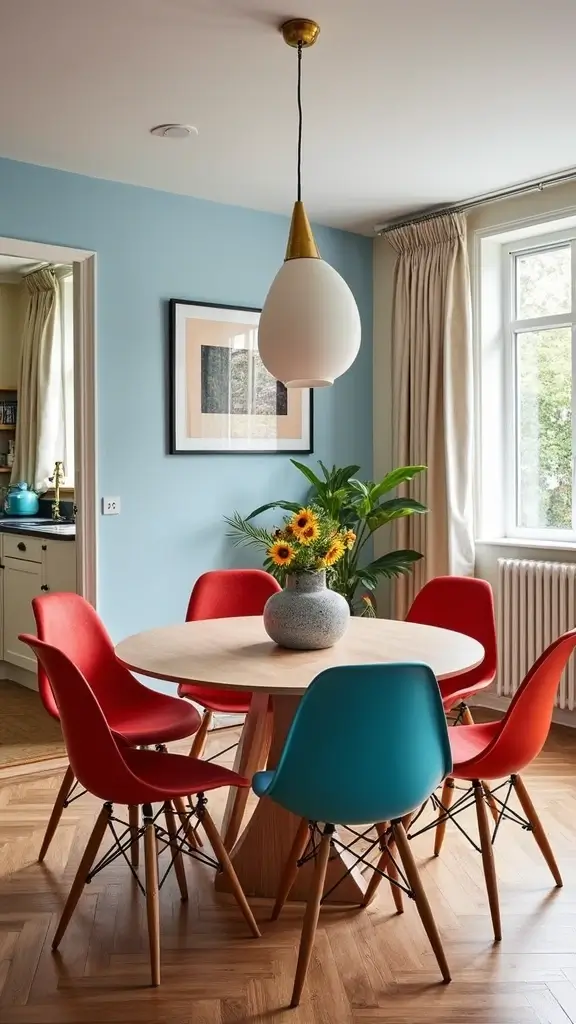 48 Home Decor Ideas Living Room and Kitchen Combos That Work - 41. Eye-Catching Dining Chairs