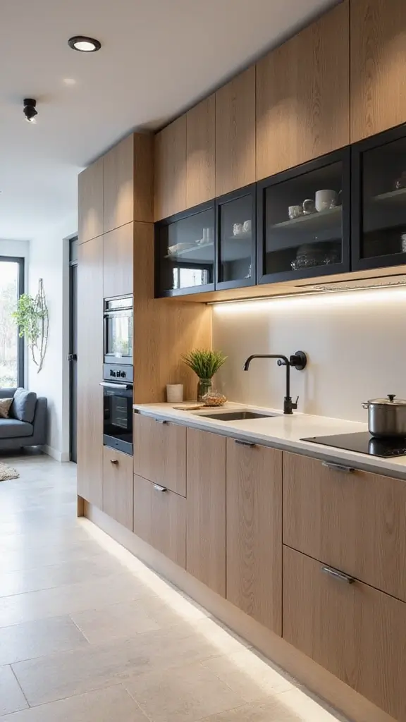 48 Home Decor Ideas Living Room and Kitchen Combos That Work - 42. Innovative Cabinet Solutions