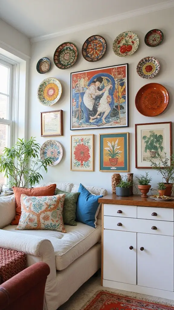 48 Home Decor Ideas Living Room and Kitchen Combos That Work - 7. Artistic Wall Decor