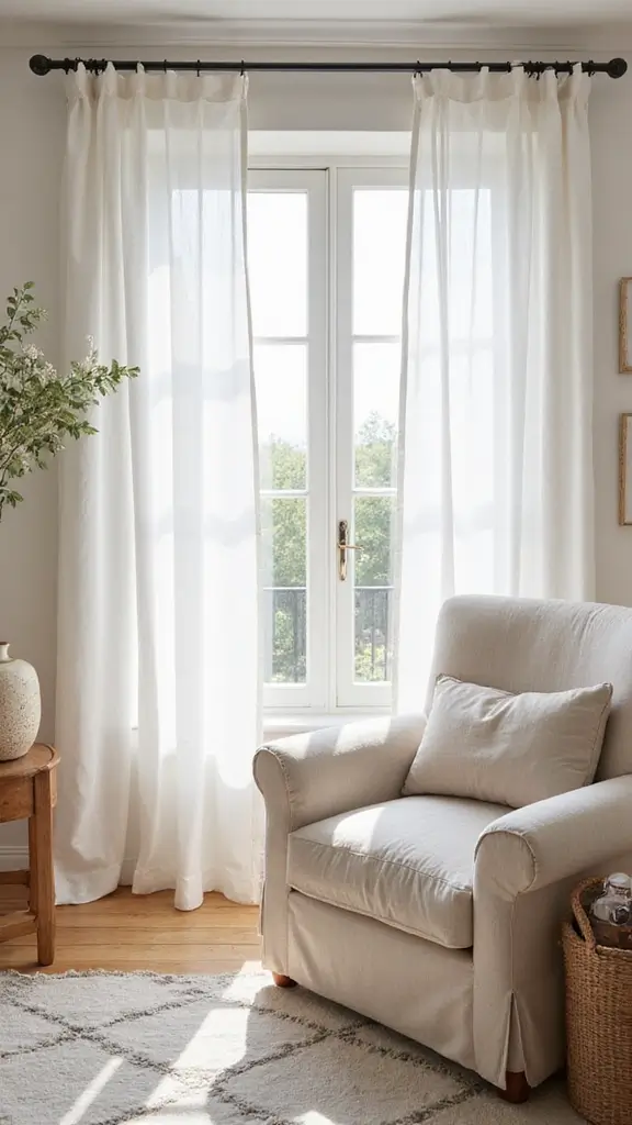 48 House Inspo Interior Design Ideas That Spark Creativity - 28. Light and Airy Fabrics