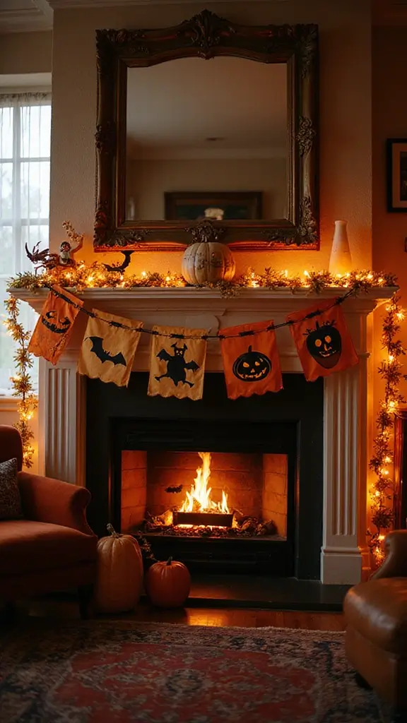 48 Indoor Halloween Decor Ideas That Set the Spooky Mood - 14. Whimsical Halloween Banners