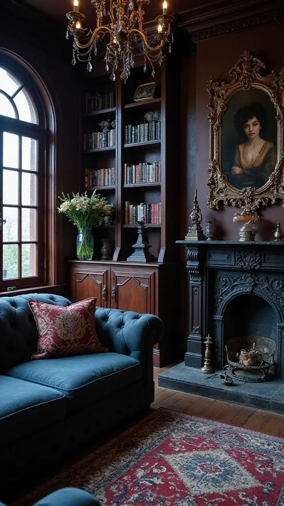 48 Indoor Halloween Decor Ideas That Set the Spooky Mood - 16. Gothic-Style Furniture