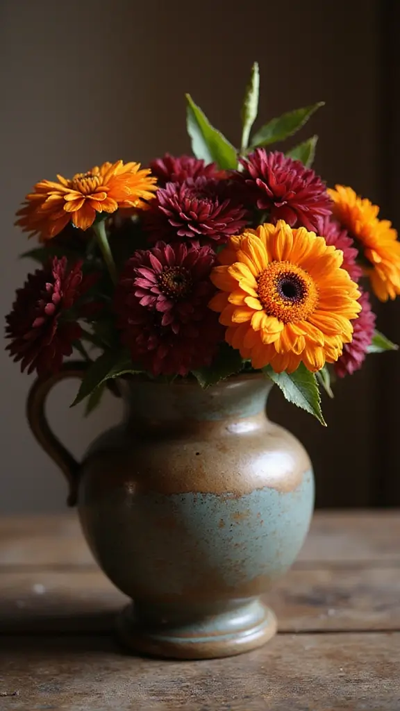 48 Indoor Halloween Decor Ideas That Set the Spooky Mood - 17. Seasonal Flower Arrangements