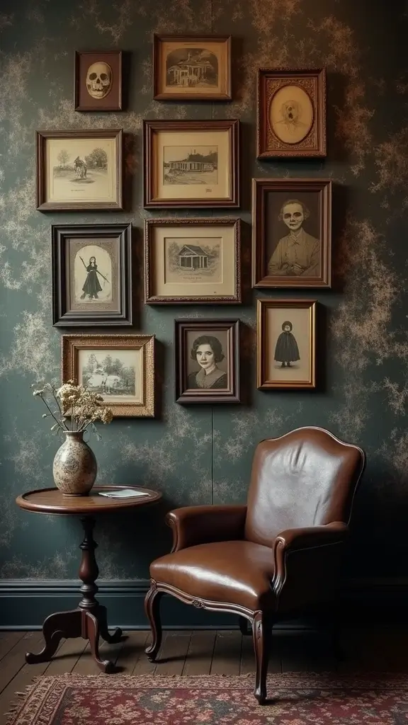 48 Indoor Halloween Decor Ideas That Set the Spooky Mood - 4. Spooky Wall Art