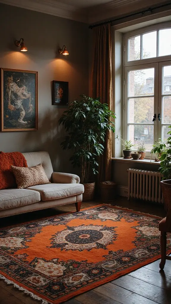 48 Indoor Halloween Decor Ideas That Set the Spooky Mood - 42. Spooky Seasonal Rugs