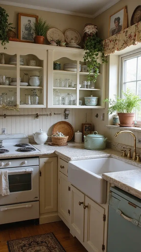 48 Kitchen Without Upper Cabinets Ideas That Feel Open - 29. Use Vintage Accents
