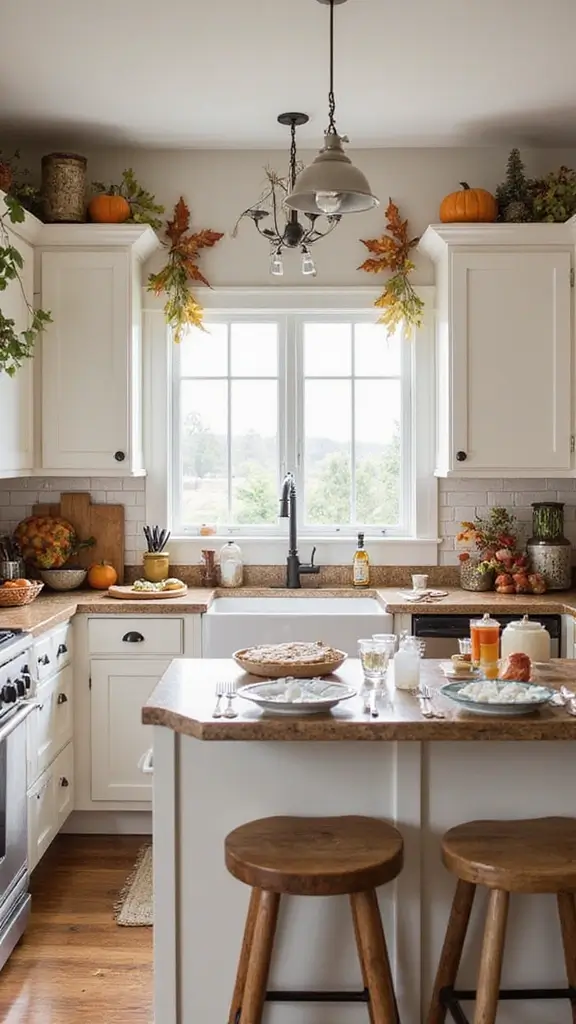 48 Kitchen Without Upper Cabinets Ideas That Feel Open - 32. Seasonal Themes