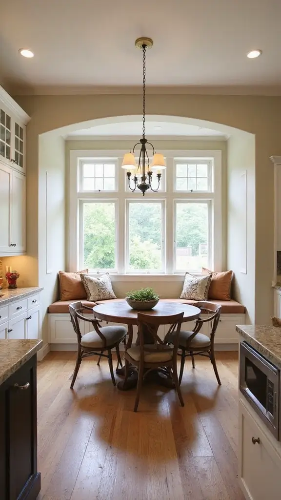 48 Kitchen Without Upper Cabinets Ideas That Feel Open - 36. Open Kitchen with Dining Nook