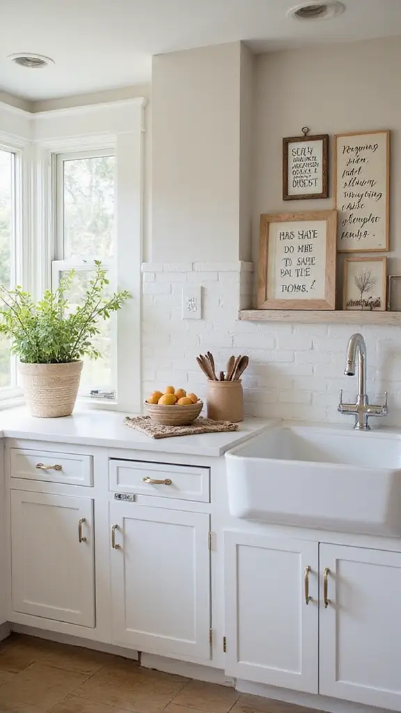 48 Kitchen Without Upper Cabinets Ideas That Feel Open - 37. Inspiring Wall Art