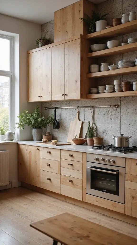 48 Kitchen Without Upper Cabinets Ideas That Feel Open - 40. Incorporate Fun Textures