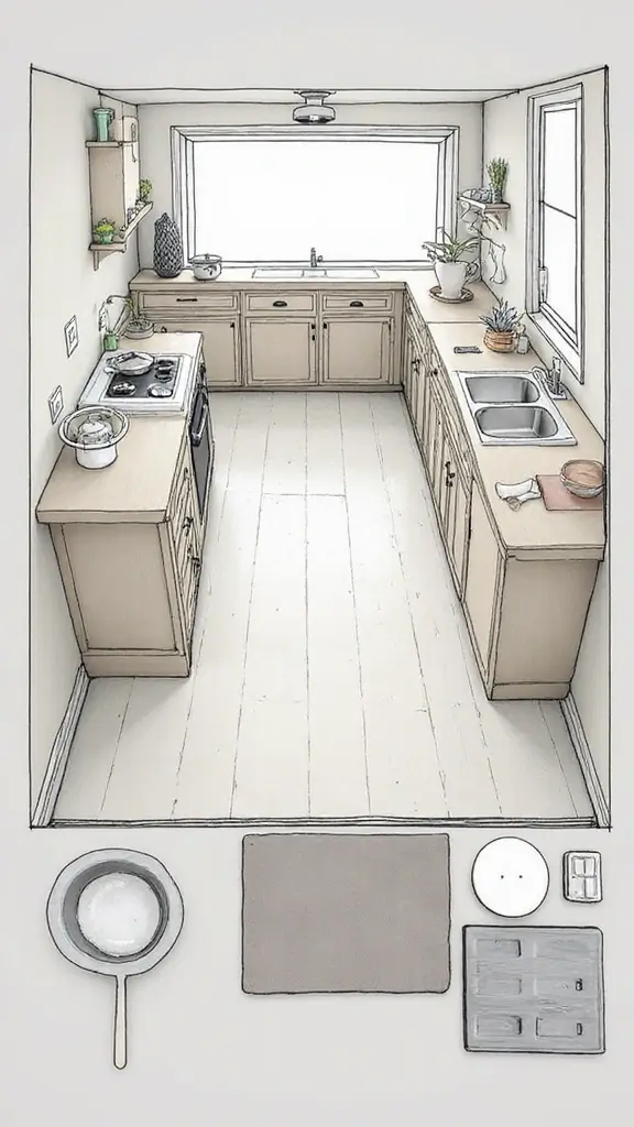 48 Kitchen Without Upper Cabinets Ideas That Feel Open - 43. Create a Functional Layout