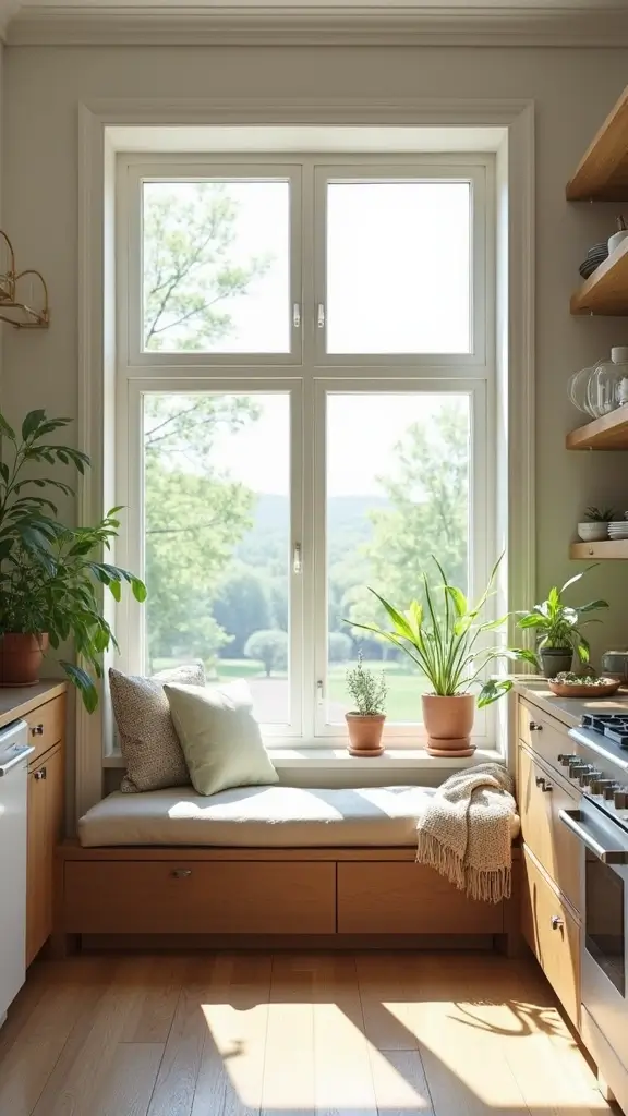 48 Kitchen Without Upper Cabinets Ideas That Feel Open - 7. Window as a Focal Point