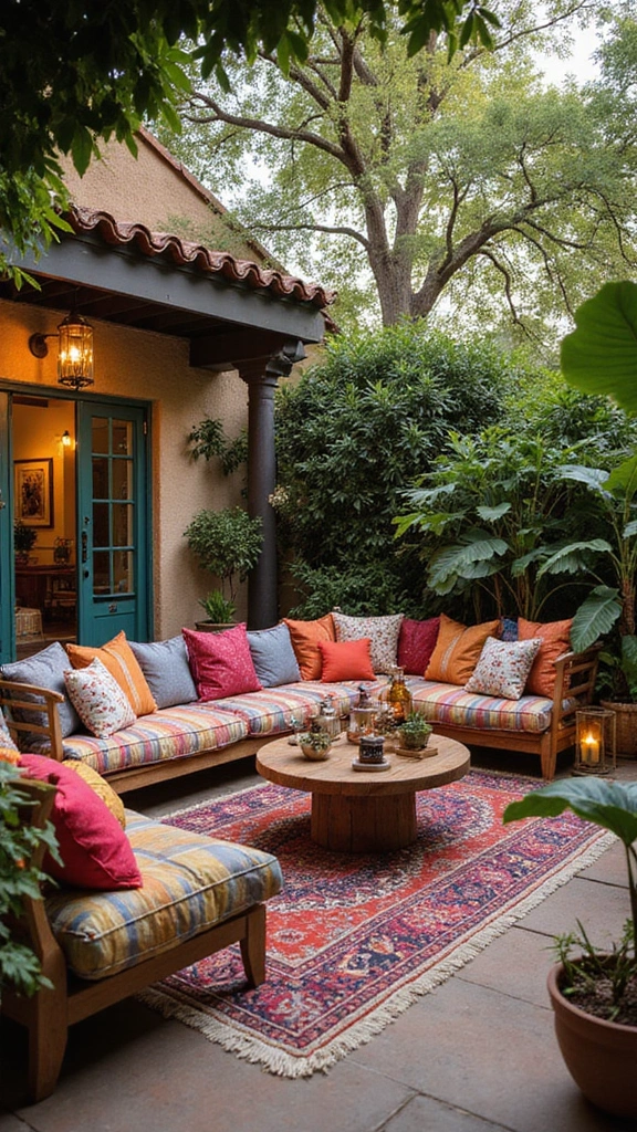 48 Modern Moroccan Interior Design Ideas That Inspire - 1. Bohemian Patio Haven
