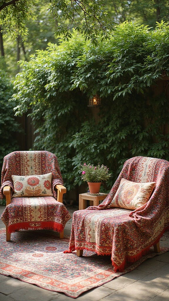 48 Modern Moroccan Interior Design Ideas That Inspire - 23. Ethnic Patterned Throws