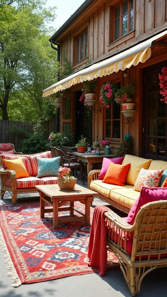 48 Modern Moroccan Interior Design Ideas That Inspire - 35. Colorful Outdoor Furniture