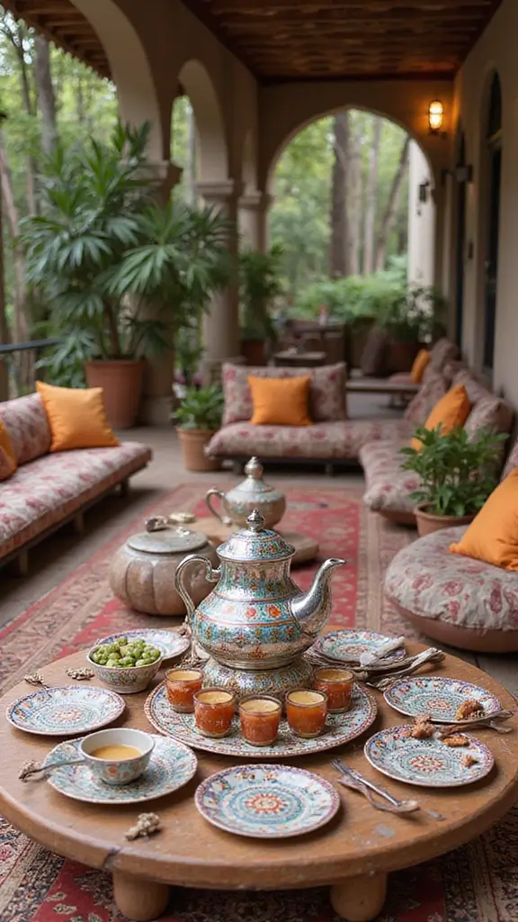 48 Modern Moroccan Interior Design Ideas That Inspire - 36. Traditional Tea Setup