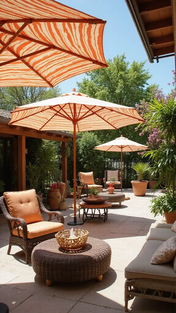 48 Modern Moroccan Interior Design Ideas That Inspire - 37. Chic Umbrellas