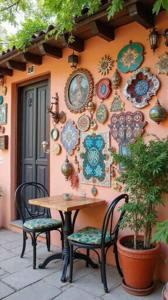 48 Modern Moroccan Interior Design Ideas That Inspire - 38. Eclectic Wall Art