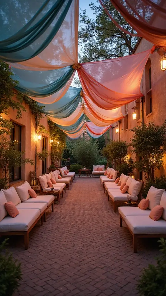 48 Modern Moroccan Interior Design Ideas That Inspire - 5. Vibrant Ceiling Canopies